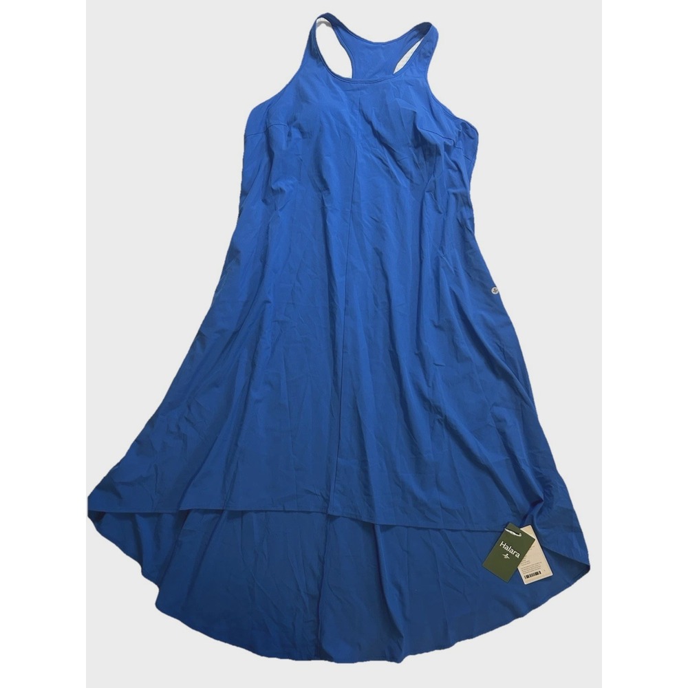 Halara NEW - Breezeful Backless Racerback Size Medium High Low Flowy Midi Dress - Picture 2 of 16